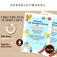 Spielplatz-Urkunden zum Ausdrucken | A4 PDF Vorlage – Belohnungen & Mitgebsel für Kindergeburtstage, Spielplatzbesuche, Bild 1