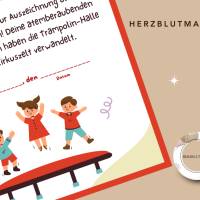 Personalisierte Trampolin Kindergeburtstags-Urkunde – A4 Mitgebsel, einfach ausdrucken & beschriften Bild 7