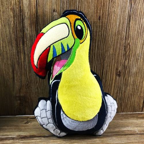 Stickdatei ITH Tukan Ferdinand für Rahmen 16×26 cm, Maschinenstickerei, ITH Stickmuster mit Tiermotiv