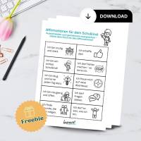 50 Affirmationen für dein Schulkind  - Download zum Ausdrucken Bild 1
