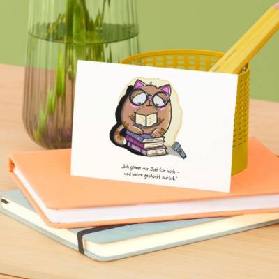 Postkarte „Mieze Frieda – Zeit für mich“