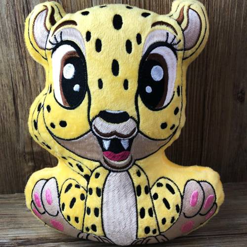 Stickdatei ITH Gepard Milly für Rahmen 20×30 cm, Maschinenstickerei, ITH Stickmuster mit Tiermotiv