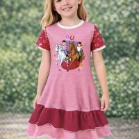 Bibi und Tina Rüschenkleid rosa pink // Mädchen Kleid A-Linie mit Amadeus Bibi und Tina - festliches Mädchenkleid Bild 6