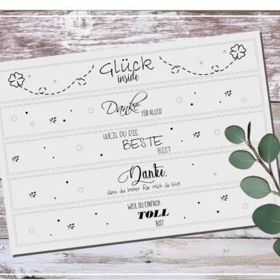 Banderole Friends 001 – Stilvolle PDF-Druckvorlage Din A4 für kreative DIY-Projekte