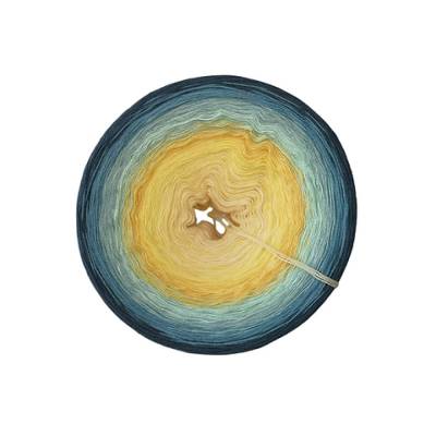 (75,88€/kg) Farbverlaufsgarn / Bobbel Gelber Wirbel