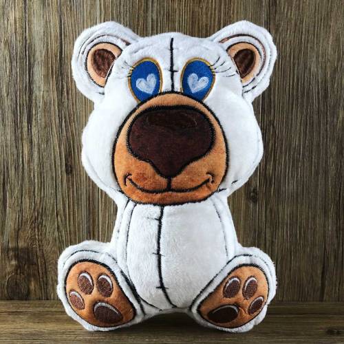 Stickdatei ITH Eisbär TOM für Rahmen 16×26 cm, Maschinenstickerei, ITH Stickmuster mit Tiermotiv