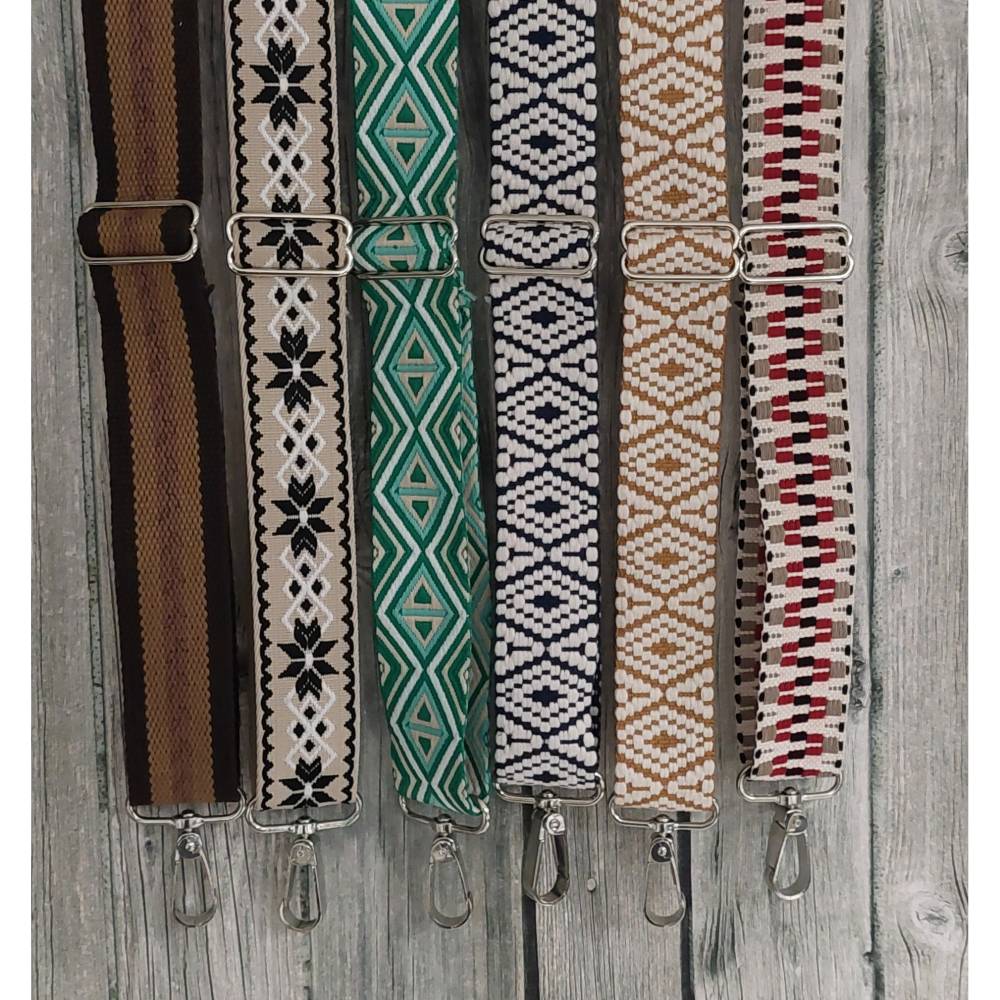 Taschengurt verstellbar braun, Gurtband mit Karabiner in vielen