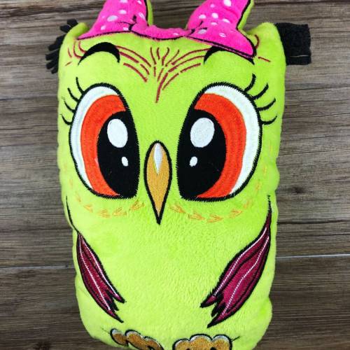 Stickdatei ITH Eule Schleife für Rahmen 13×18cm, Maschinenstickerei, ITH Stickmuster mit Tiermotiv