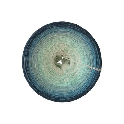 (75,88€/kg) Farbverlaufsgarn / Bobbel Grüner Wirbel