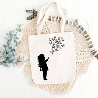 Mädchen mit Schmetterling Bundle PNG SVG Datei - Download Plotterdatei - Plotter File - Kleines Mädchen von Schmetterlin Bild 2