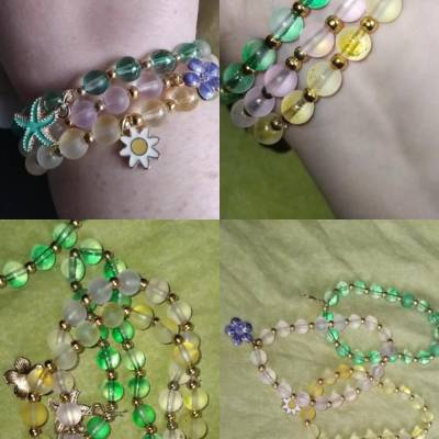 Armband aus Glasperlen mit Anhänger