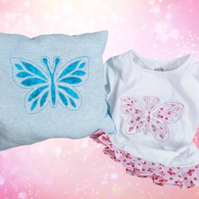 Stickdatei Negativ Applikation Schmetterling Set 2546 – 5 Größen, Einschulung, Schultüte, Design-by-Jasmina