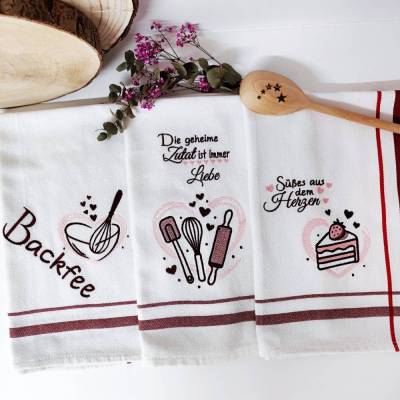 Stickdatei Set Backliebe – 24 Backmotive ab 10x10cm für Küchenprojekte & Geschenke