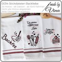 Stickdatei Set Backliebe – 24 Backmotive ab 10x10cm für Küchenprojekte & Geschenke Bild 2
