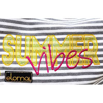 Stickdatei SUMMER vibes für Stickfolie Inkl Anleitung in 4 Größen  - Sommer Sonne Gute Laune Sticken für Strandtasche
