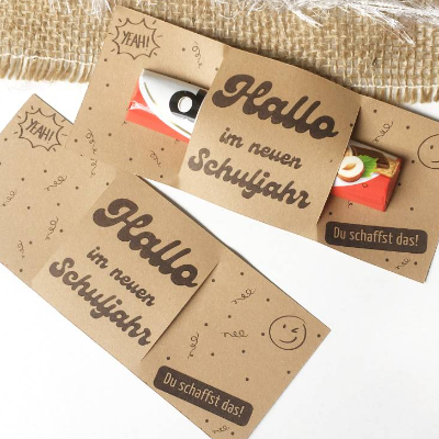 Druckvorlage Willkommensgeschenk Schulbeginn, Schulstart, Geschenkidee für Schüler, von Lehrer, neues Schuljahr