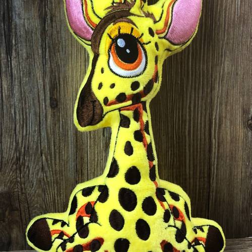 Stickdatei ITH Giraffe Monika für Rahmen 20x30 cm, Maschinenstickerei, ITH Stickmuster mit Tiermotiv