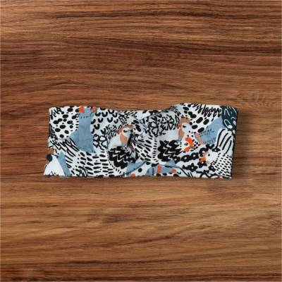 Stirnband | Haarband | Knotenstirnband | verrücktes Huhn | Mädchen | Jersey | Stirnbandliebe | Bio | BioJersey