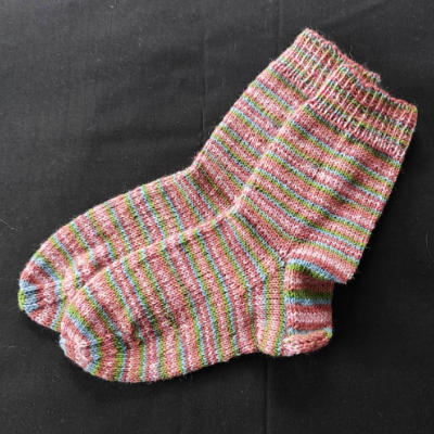 Handgestrickte Ringelsocken in Gr.32/33