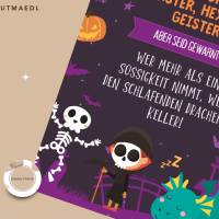 Halloween Türschild zum Selbstausdrucken – Gruselige Dekoration für Trick-or-Treat & Bild 9