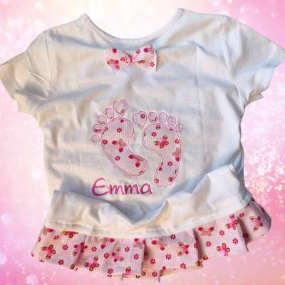 Stickdatei Babyfüsse Negativ Applikation Set 2547 – 5 Größen für Deine Stickmaschine