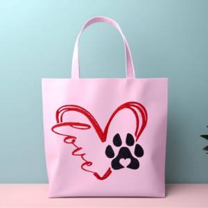 Stickdatei Loveherz double Hundepfote in 6 Größen, Maschinenstickerei, Stickmuster mit Hundemotiv Bild 7