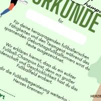 Fußball Urkunde als Mitgebsel für den Kindergeburtstag | Geschenktüte für Kinder | Fußballturnier Bild 6