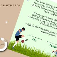 Fußball Urkunde als Mitgebsel für den Kindergeburtstag | Geschenktüte für Kinder | Fußballturnier Bild 8
