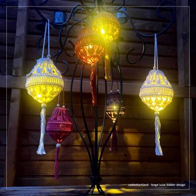 Häkelanleitung - MILU, der Mini-Lampion, Laterne, Partylight, kleines Licht, gehäkelte Lampe - PDF