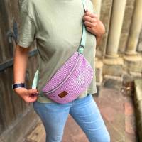 Unikat / Trendy Crossbag / Crossbody / HipBag / Bauchtasche / Gürteltasche / Umhängetasche aus Lila Cord Bild 9