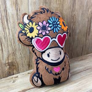 Stickdatei ITH Rind Maja für Rahmen 13x18 cm, Maschinenstickerei, ITH Stickmuster mit Tiermotiv Bild 3