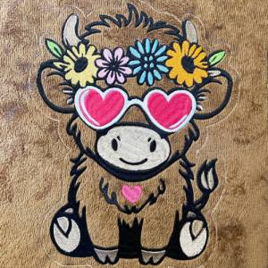 Stickdatei ITH Rind Maja für Rahmen 13x18 cm, Maschinenstickerei, ITH Stickmuster mit Tiermotiv Bild 5