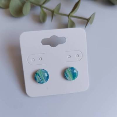 Kleine Stecker 11mm – Handgemachte Polymerohrringe Unikate