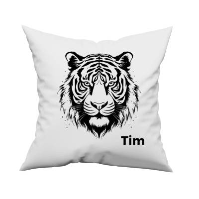 Bügelbild Tiger in Wunschfarben zum aufbügeln // Personalisierbares Bügelbild Zootiere Tiger zum aufbügeln // Bügelbild