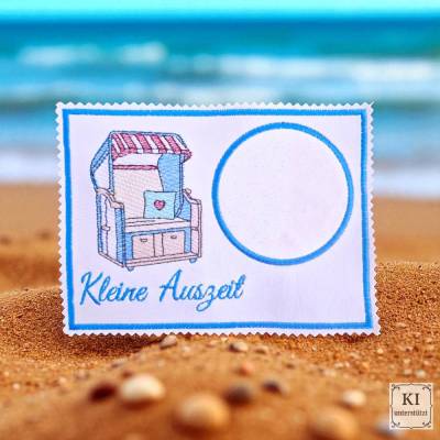 Stickdateien Set Auszeit – Maritime ITH Dateien mit Strandkorb & MugRug ab 10x10 Rahmen