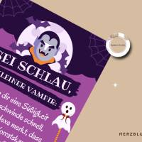 Halloween Türschild zum Selbstausdrucken – Gruselige Dekoration für Trick-or-Treat & Bild 5