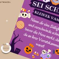 Halloween Türschild zum Selbstausdrucken – Gruselige Dekoration für Trick-or-Treat & Bild 9