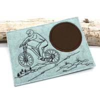 Stickdatei Mugrug Untersetzer Biker Fahrrad Mountainbike 13x18cm Bild 2