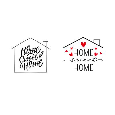 Home Sweet Home Bundle - Zuhause - PNG SVG Datei - Download Plotterdatei - Plotter File - Familie Family Love Liebe 