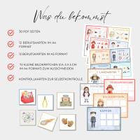Sortierspiel Berufe, Bildkarten Kindergaren, Sortierspiel Kleinkind, Lernspiel PDF zum Ausdrucken, Kita Legespiel, PDF D Bild 2