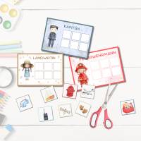 Sortierspiel Berufe, Bildkarten Kindergaren, Sortierspiel Kleinkind, Lernspiel PDF zum Ausdrucken, Kita Legespiel, PDF D Bild 6