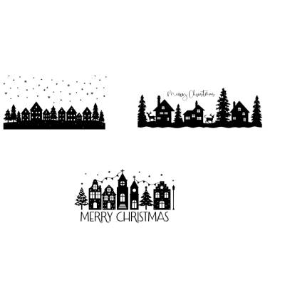 Merry Christmas Village Christmas Trees Bundle SVG PNG Datei - Download Plotterdatei - Plotter File - Weihnachten 