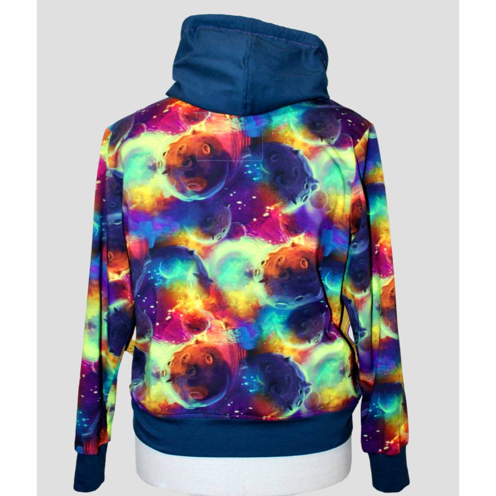 Kapuze Neon Sweatjacke Damen Damen Sweatjacke Langarm Universum