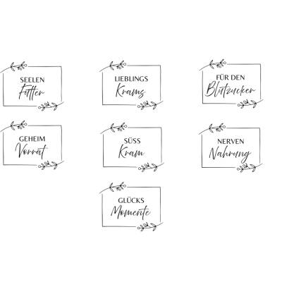 Vorratsdosen Bundle PNG SVG Datei - Download Plotterdatei - Plotter File -  Etiketten Vorlage -  Kekse Süßes Naschkram -