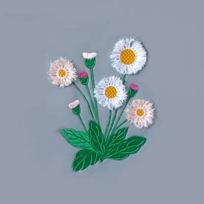 Stickdatei Gänseblümchen Fransen, Daisy, Rahmen 13x18 cm (4.94 x 6.11'')