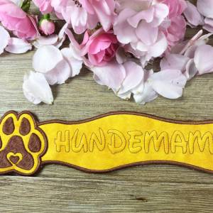 Stickdatei 3D-Anhänger HUNDEMAMA, Maschinenstickerei, Stickmuster mit Trapunto-Effekt, 3D-Stick, Lesezeichen Bild 2