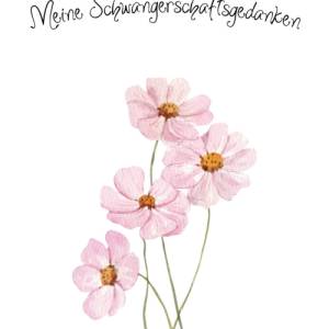 Schwangerschafts-Meilensteinkarten mit Blumen-Design + Schwangerschafts-Countdown – Digitaler Download für A6-Karten Bild 7