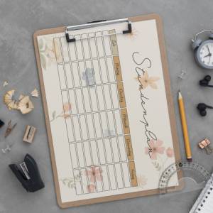 Stundenplan Flowers für Schüler, Lehrer und Studenten zum Ausdrucken o. Digital für Goodnotes I A4 Format I PDF Datei I Bild 8