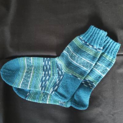 Handgestrickte Ringelsocken Gr.40/41