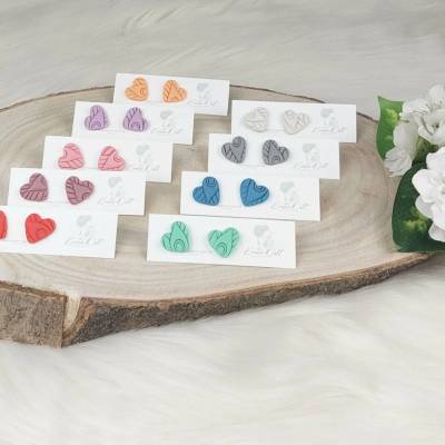 Ohrstecker „Herzen“ (aus hypoallergenem Edelstahl, Nickelfrei) verschiede Farben